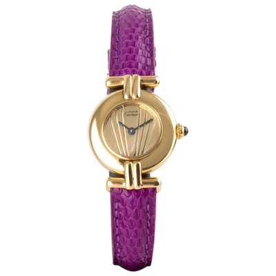 Pre-owned Cartier Must Vendôme Watch In Gold