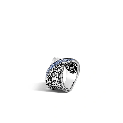 John Hardy Twisted Band Ring In Black Spinel