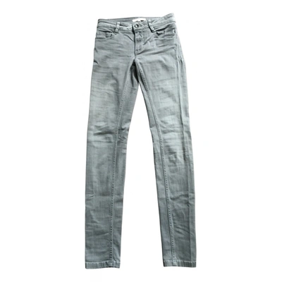Pre-owned Maje Spring Summer 2020 Slim Jeans In Grey