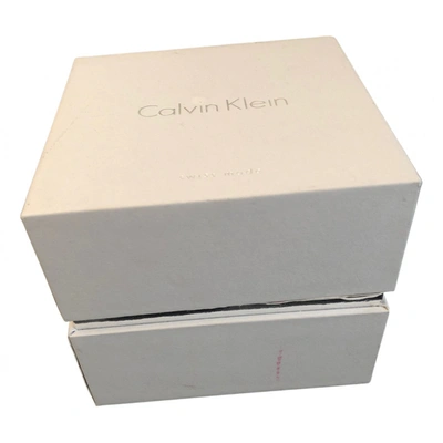 Pre-owned Calvin Klein Purse In Grey