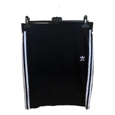 Pre-owned Adidas Originals Mid-length Skirt In Black