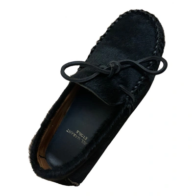 Pre-owned Isabel Marant Étoile Pony-style Calfskin Flats In Black