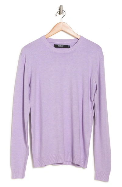 X-ray Crew Neck Knit Sweater In Lilac