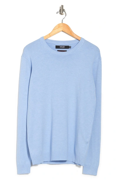 X-ray Crew Neck Knit Sweater In Pastel Blue