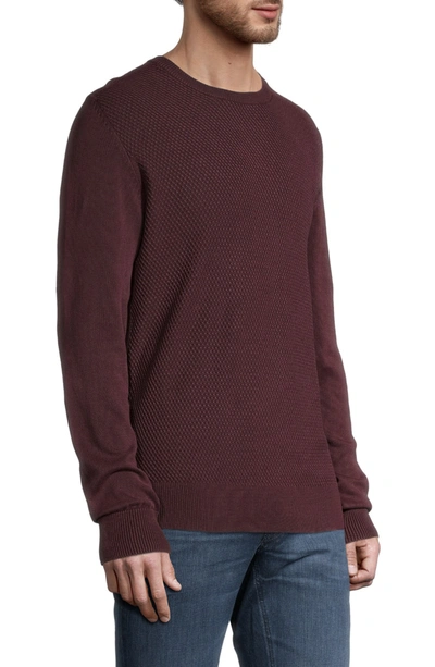 Soul Of London Textured Sweater In Burgundy
