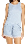 Honeydew Intimates All American Shortie Pajamas In Brisk Snow Dot