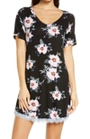 Honeydew Intimates All American Sleep Shirt In Black Floral