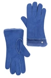 Ugg Classic Tasman Genuine Shearling Gloves In Deep Periwinkle