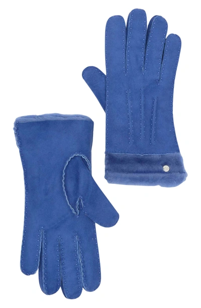 Ugg Classic Tasman Genuine Shearling Gloves In Deep Periwinkle