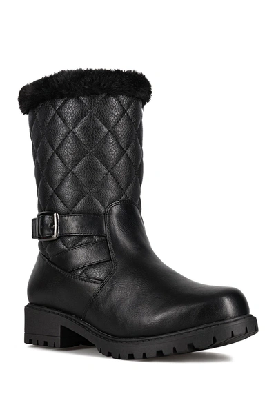 Aquatherm By Santana Canada Whittaker 2 Faux Fur Trim Low Waterproof Boot In Black
