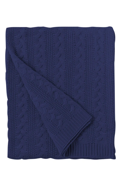 Allied Home Cable Knit Throw In Navy
