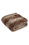 Beautyrest Zuri Heated Faux Fur Throw Blanket In Tan
