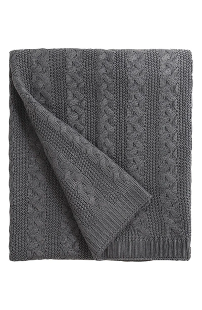 Allied Home Cable Knit Throw In Grey