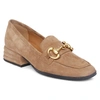 Saint G Jenny Block Heel Loafer In Rose Gold