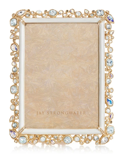 Jay Strongwater Bejeweled Frame, 5" X 7" In Beige