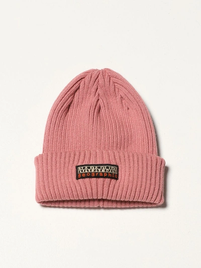 Napapijri Beanie Hat With Logo In Pink