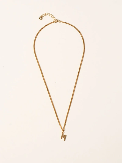 Msgm Necklace With Matching Pendant In Gold