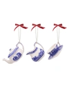 Spode Blue Italian 3pc Tea Set Christmas Ornaments