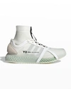Y-3 Runner 4d Convertible Suede-trimmed Scuba And Mesh Sneakers In White