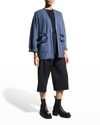 Kobi Halperin Skylar Wool Fringe-trim Sweater In Blue Melange