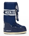 Moon Boot Nylon Lace-up Snow Boots In Blue