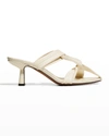 Neous Proxima Twisted Napa Mule Sandals In Cream