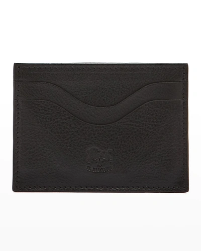 Il Bisonte Men's Leather Card Case In Black