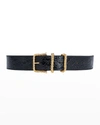 By Far Katina Circular Moc-croc Chain Belt In Black