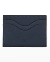 Il Bisonte Men's Leather Card Case In Navy