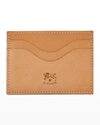 Il Bisonte Salina Leather Card Case In Natural