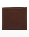 Il Bisonte Men's Vintage Leather Wallet In Vintage Dark Brow