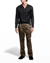 Tom Ford Henley-neck Long-sleeved Jersey T-shirt Clothing In 002 Black