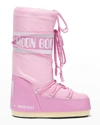 Moon Boot Icon Logo-print Lace-up Boots In Pink