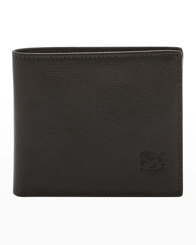 Il Bisonte Men's Vintage Leather Wallet In Vintage Black