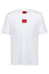 HUGO COTTON-JERSEY T-SHIRT WITH LOGO LABEL