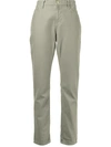Frame Mid-rise Straight Leg Jeans In 绿色