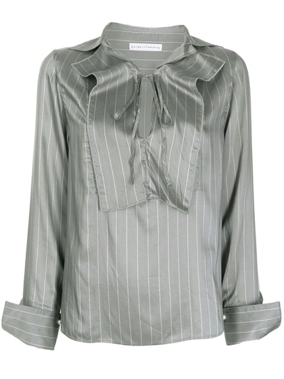 Palmer Harding Emotions Unfold Tie Blouse In 灰色