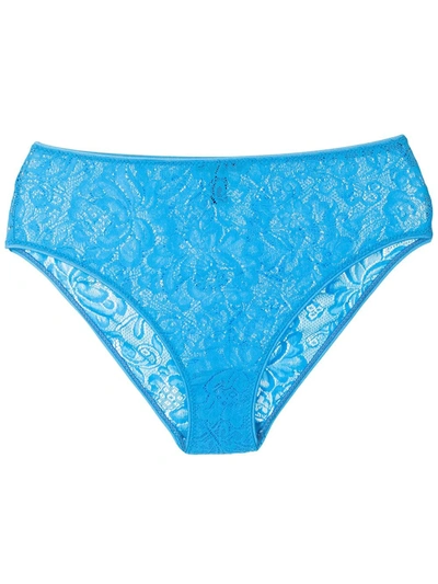 Araks Tali Floral-lace Briefs In 蓝色