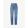 REFORMATION CYNTHIA STRAIGHT-LEG HIGH-RISE RECYCLED AND ORGANIC COTTON-BLEND DENIM JEANS