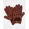DENTS DENTS MEN'S ENGLISH TAN DELTA LEATHER DRIVING GLOVES,49533829