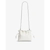 LOEWE WOMENS SOFT WHITE FLAMENCO MINI LEATHER CLUTCH BAG