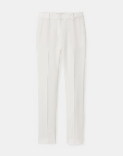 Lafayette 148 Petite Finesse Crepe Clinton Ankle Pant In White