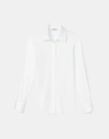 Lafayette 148 Plus-size Italian Stretch Cotton Abbott Shirt In White