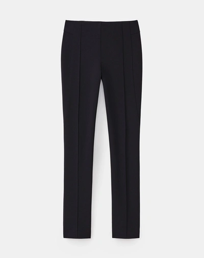 Lafayette 148 Petite Acclaimed Stretch Pintuck Slim City Pant In Black