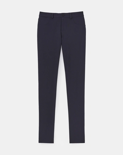 Lafayette 148 Petite Acclaimed Stretch Mercer Pant In Blue