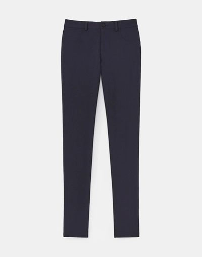 Lafayette 148 Petite Acclaimed Stretch Mercer Trouser In Blue