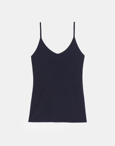 Lafayette 148 Mesh Jersey Camisole In Blue