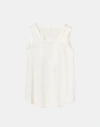 Lafayette 148 Perla Blouse In Charmeuse In White