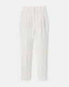 Lafayette 148 Plus-size Finesse Crepe Ellis Pleated Pant In White