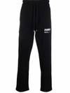 Ambush Workshop Logo Cotton Fleece Joggers In Black White